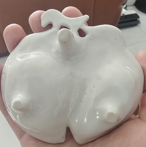 古玩陶瓷德化窯彩繪筆舔真品鑒賞圖