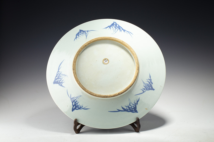 古玩陶瓷清晚·青花洞石花鳥紋大盤拍賣，當(dāng)前價(jià)格1764元