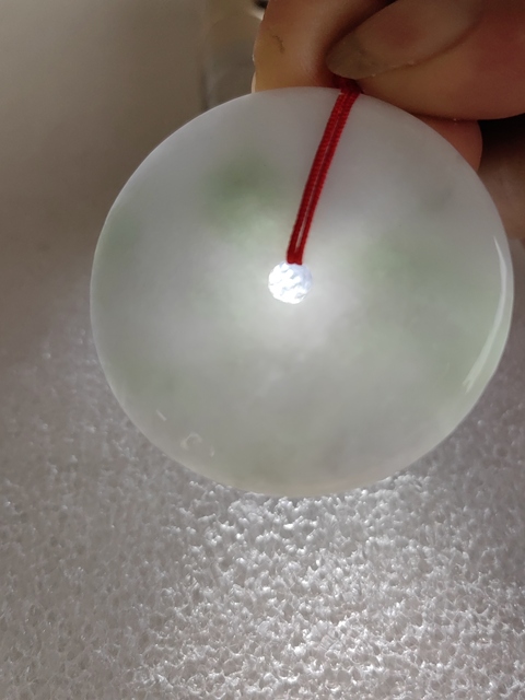 古玩玉器天然翡翠“平安扣”拍賣,當前價格298元