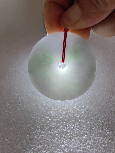 古玩玉器天然翡翠“平安扣”拍賣,當前價格298元