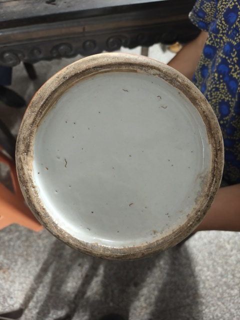 古玩陶瓷青花龍紋盤口瓶真品鑒賞圖