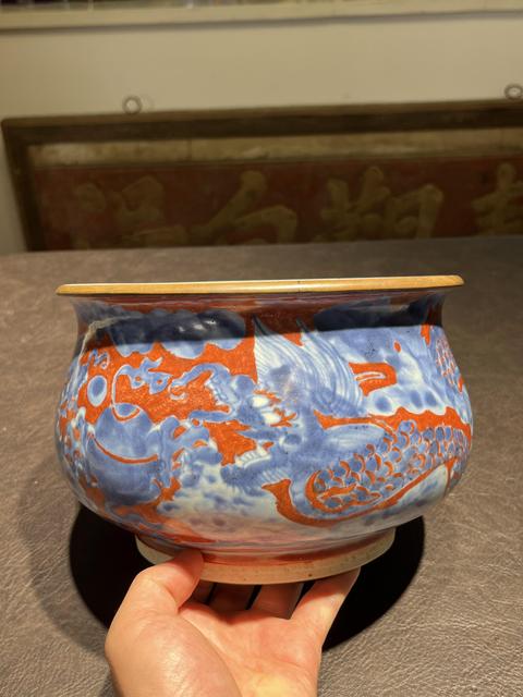古玩陶瓷龍紋香爐真品鑒賞圖