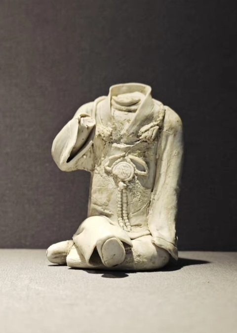 古玩陶瓷湖田窯生瓷雕塑真品鑒賞圖