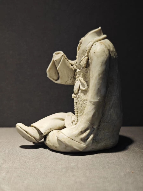 古玩陶瓷湖田窯生瓷雕塑真品鑒賞圖
