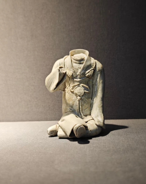 古玩陶瓷湖田窯生瓷雕塑真品鑒賞圖