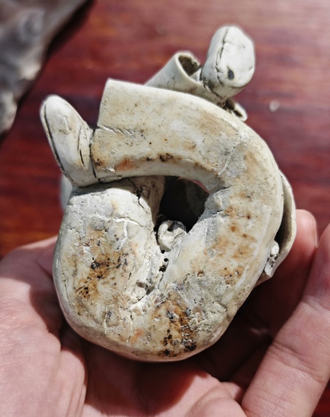 古玩陶瓷湖田窯生瓷雕塑真品鑒賞圖