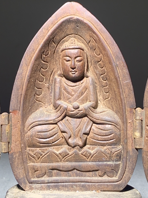 古玩雜項三寶佛龕真品鑒賞圖