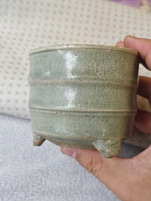 古玩陶瓷龍泉窯青瓷爐真品鑒賞圖