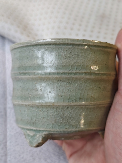 古玩陶瓷龍泉窯青瓷爐真品鑒賞圖