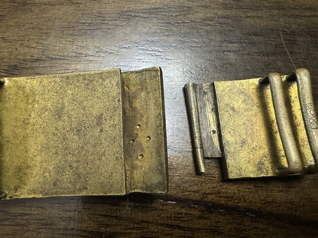 古玩銅器銅鎏金龍紋帶扣真品鑒賞圖