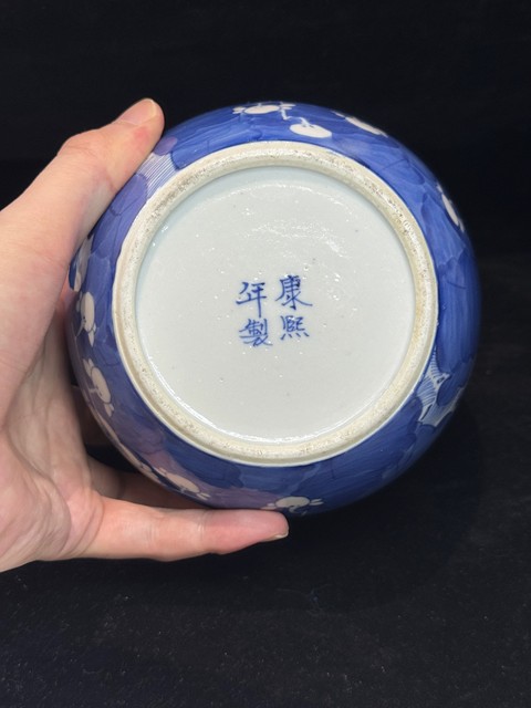 古玩陶瓷青花冰梅罐真品鑒賞圖