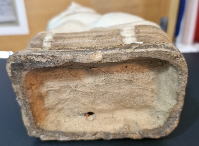 古玩陶瓷白釉褐彩燭臺真品鑒賞圖