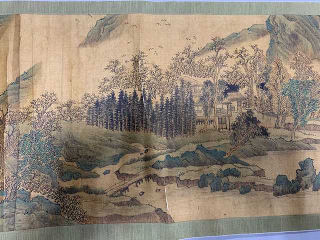 古玩字畫溪山秋色真品鑒賞圖
