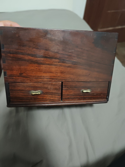 古玩雜項木提盒真品鑒賞圖