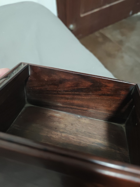 古玩雜項木提盒真品鑒賞圖