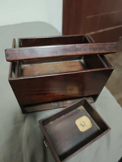 古玩雜項木提盒真品鑒賞圖