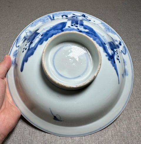 古玩陶瓷青花人物高足碗真品鑒賞圖