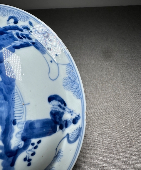 古玩陶瓷青花人物高足碗真品鑒賞圖