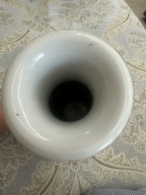 古玩陶瓷無(wú)雙譜粉彩獅耳瓶真品鑒賞圖