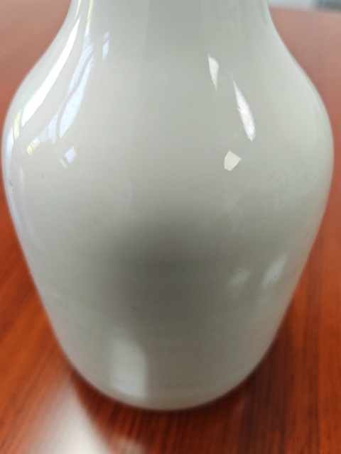 古玩陶瓷晚清白釉瓶真品鑒賞圖