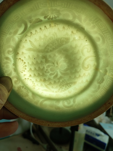 古玩陶瓷湖田窯雙魚洗真品鑒賞圖
