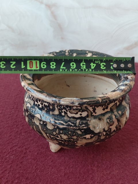 古玩陶瓷吉州窯窯變釉香爐真品鑒賞圖