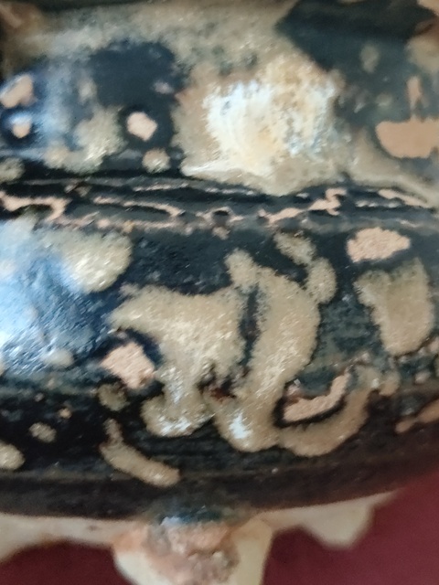 古玩陶瓷吉州窯窯變釉香爐真品鑒賞圖