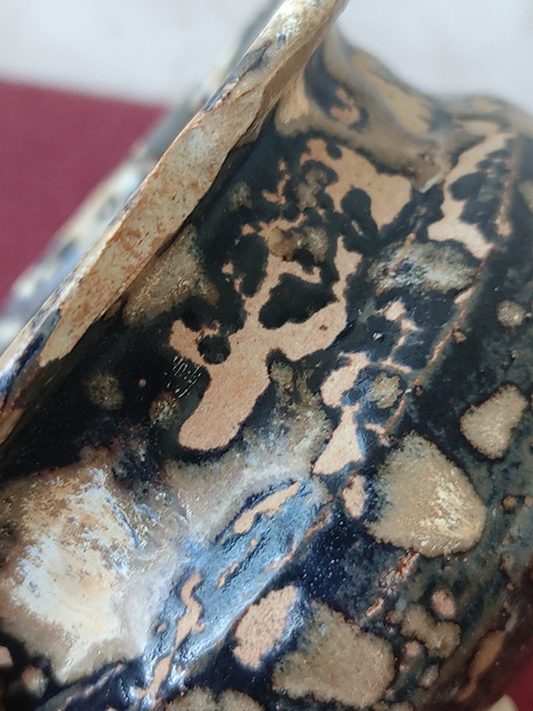 古玩陶瓷吉州窯窯變釉香爐真品鑒賞圖