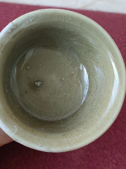 古玩陶瓷龍泉青瓷高足杯拍賣，當前價格2000元