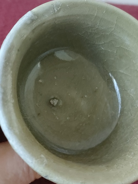 古玩陶瓷龍泉青瓷高足杯拍賣，當前價格2000元