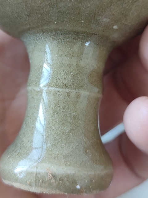 古玩陶瓷龍泉青瓷高足杯拍賣，當前價格2000元