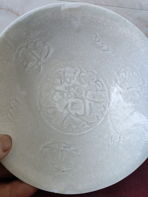 古玩陶瓷湖田窯牡丹紋碗拍賣，當前價格1800元