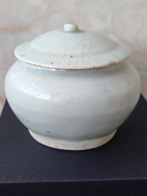 古玩陶瓷湖田窯青白釉蓋罐拍賣,當前價格8600元