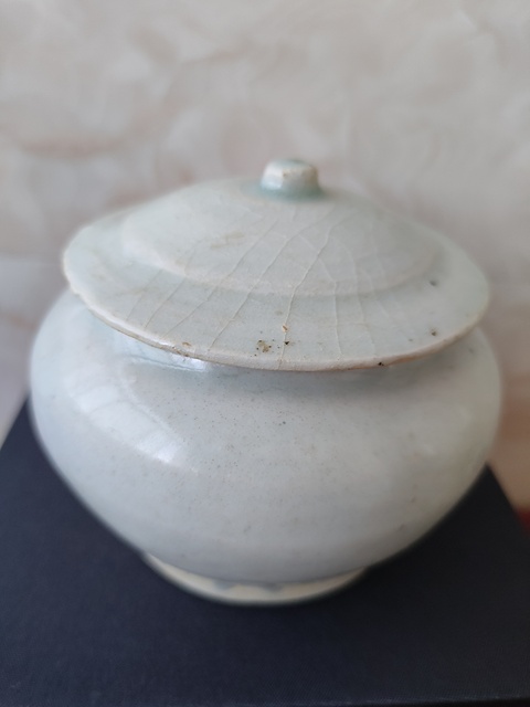 古玩陶瓷湖田窯青白釉蓋罐拍賣,當前價格8600元