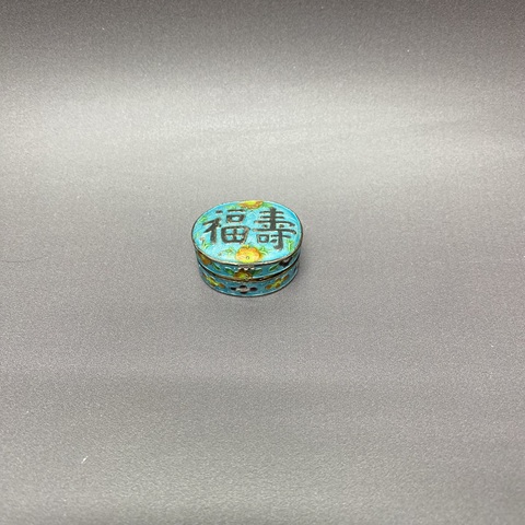 古玩陶瓷福壽紋蓋盒真品鑒賞圖