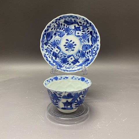 古玩陶瓷青花杯盤真品鑒賞圖
