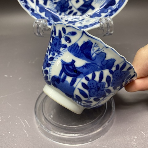 古玩陶瓷青花杯盤真品鑒賞圖