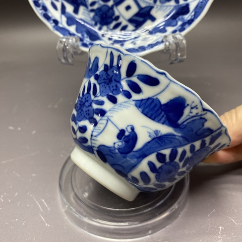 古玩陶瓷青花杯盤真品鑒賞圖