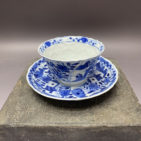 古玩陶瓷青花杯盤真品鑒賞圖