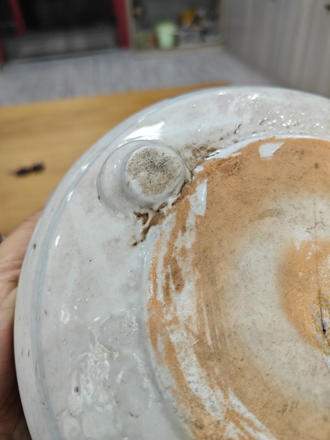 古玩陶瓷德化窯青花山水紋三足香爐真品鑒賞圖