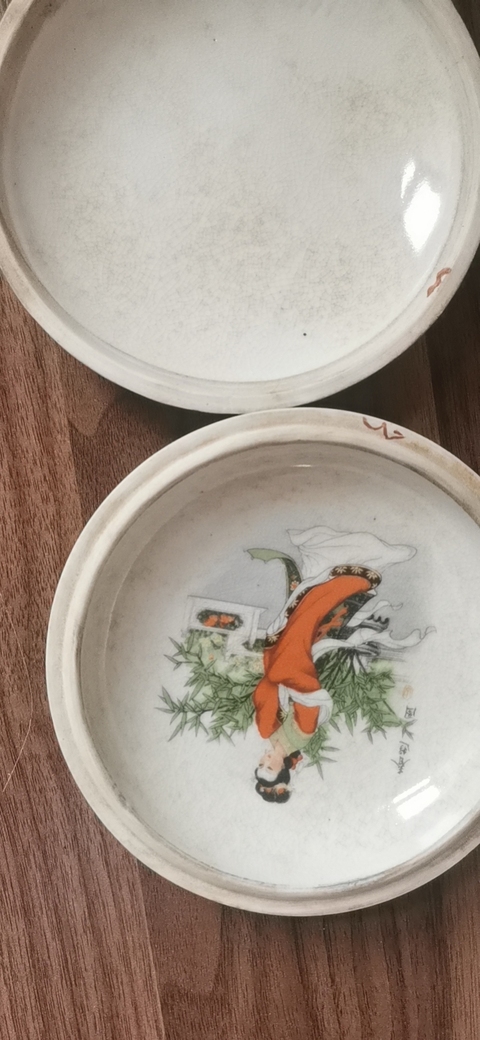 古玩陶瓷印泥盒真品鑒賞圖