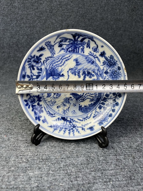 古玩陶瓷花鳥紋青花盤拍賣,當前價格788元