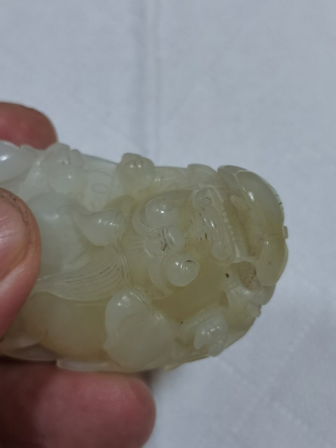 古玩玉器和田玉雕“貔貅”掛件真品鑒賞圖