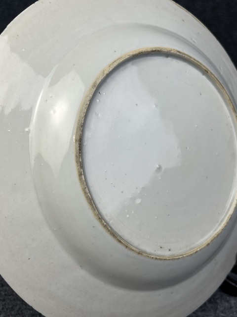 古玩陶瓷青花花卉紋盤拍賣,當前價格158元