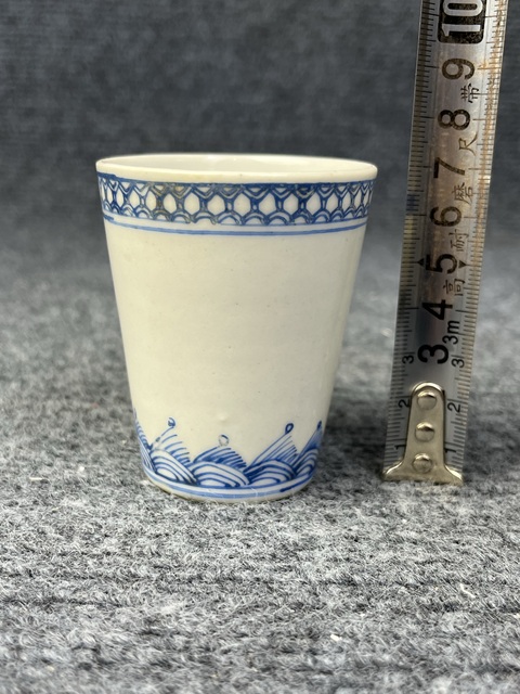 古玩陶瓷料彩聞香杯真品鑒賞圖