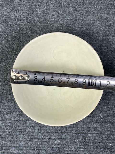 古玩陶瓷湖田窯刻劃花卉紋斗笠碗拍賣,當前價格6588元