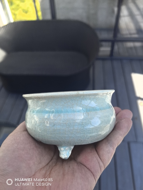 古玩陶瓷青白釉香爐真品鑒賞圖