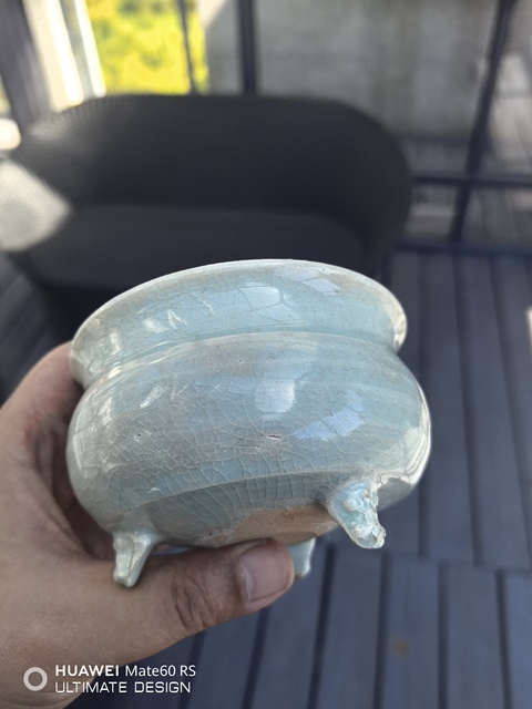 古玩陶瓷青白釉香爐真品鑒賞圖