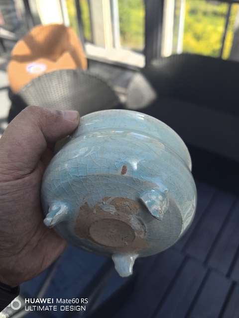 古玩陶瓷青白釉香爐真品鑒賞圖