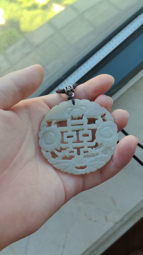 古玩玉器和田玉雙喜牌真品鑒賞圖